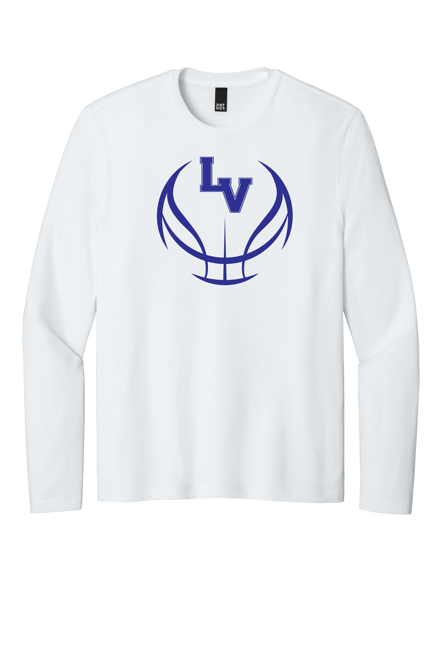 LV Basketball White Long Sleeve Tee