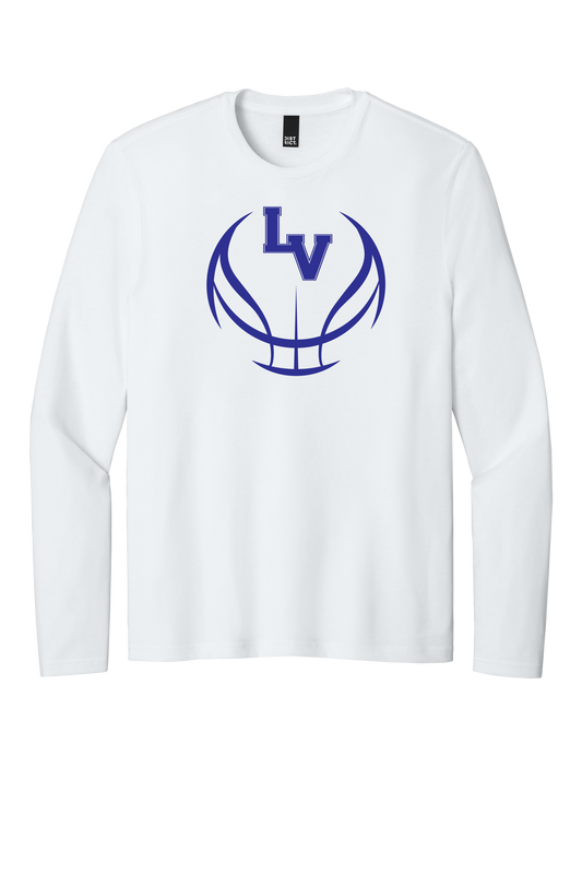LV Basketball White Long Sleeve Tee