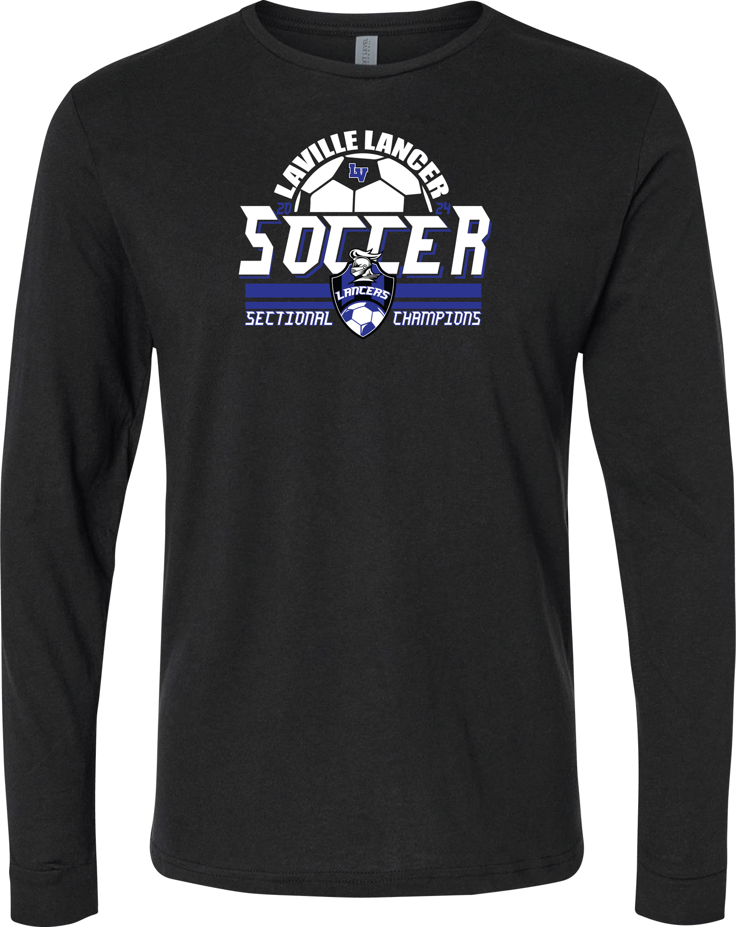 LaVille Girls Soccer Sectional Championship Long Sleeve Tee